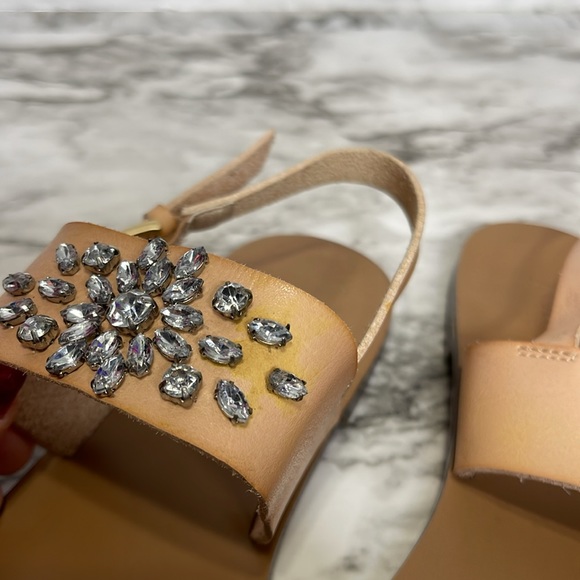 J. Crew Factory womens slingback sandal rhinestone shoe size 8 - Picture 4 of 13